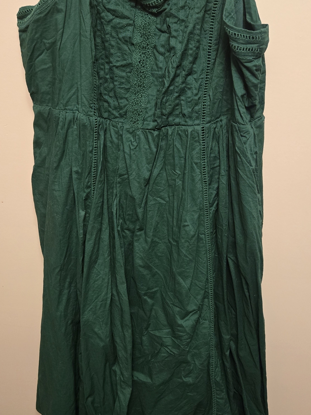 torrid Emerald Green Lace-Trim Midi Dress